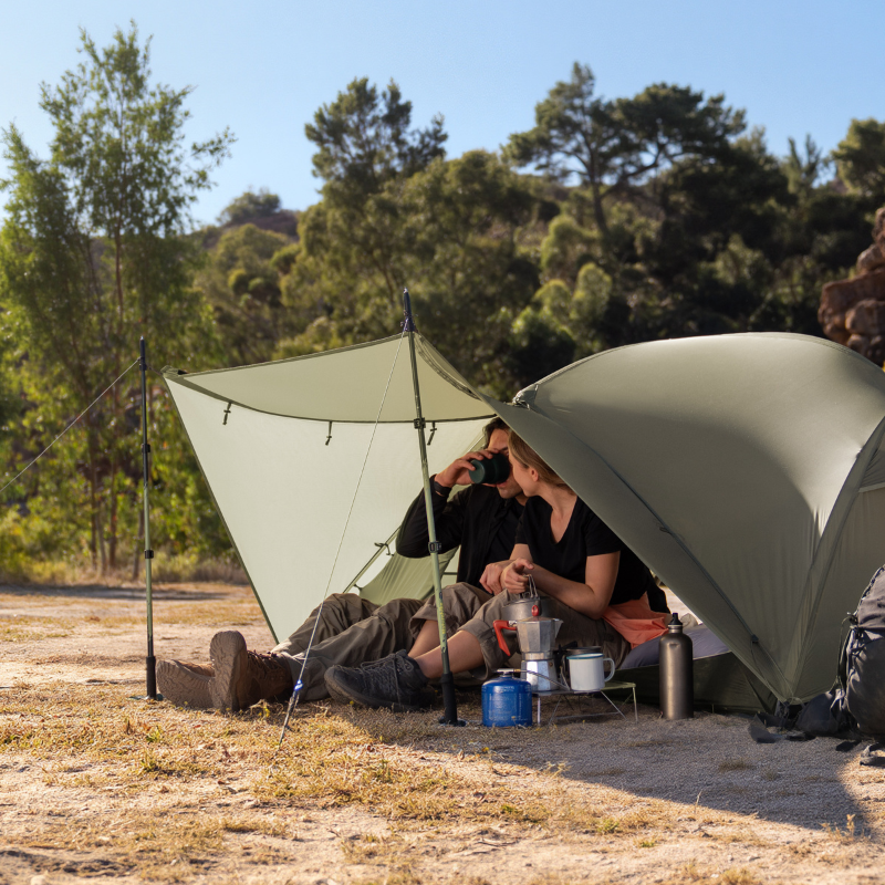 Naturehike ultralehký stan Mongar 2 série Pro 20D 1956g - olivový